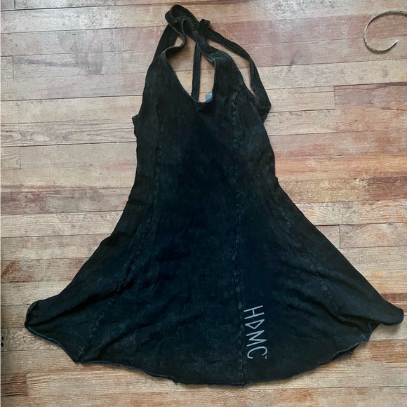 Harley-Davidson® Women's Back Strap Snow Wash Casual Dress, Black - Picture 3 of 12